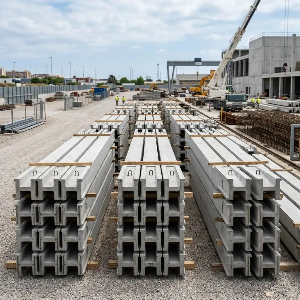 Colunas H concretadas para estruturas
